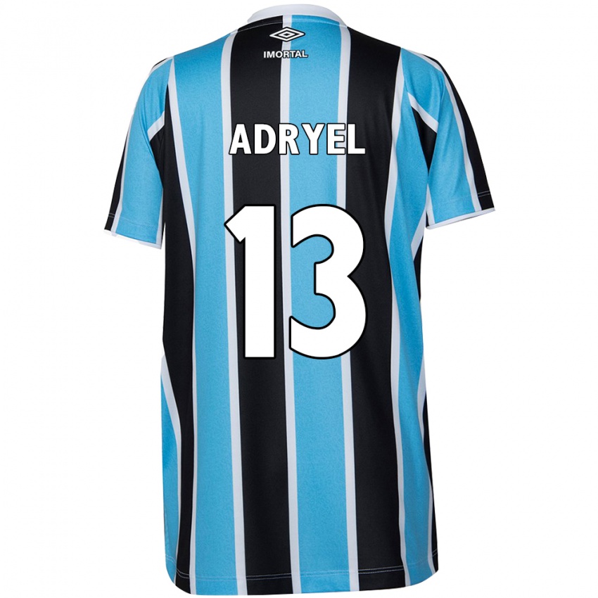 Hombre Camiseta Adryel #13 Azul Negro Blanco 1ª Equipación 2024/25 La Camisa Chile