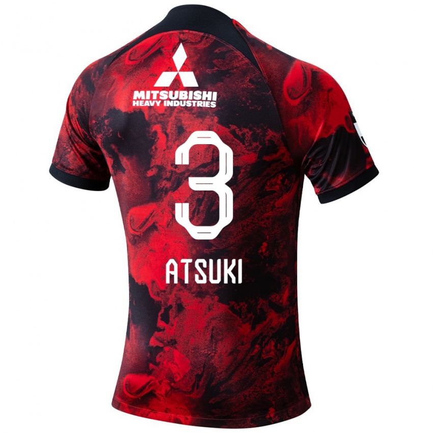 Hombre Camiseta Atsuki Ito #3 Negro Rojo 1ª Equipación 2024/25 La Camisa Chile