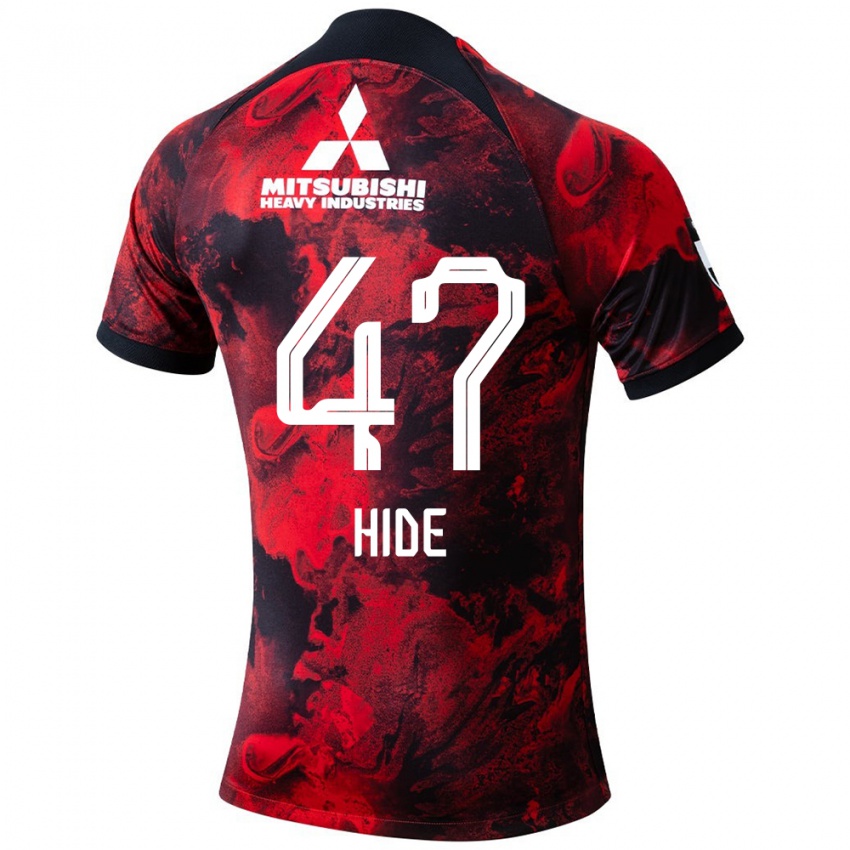 Hombre Camiseta Hidetoshi Takeda #47 Negro Rojo 1ª Equipación 2024/25 La Camisa Chile