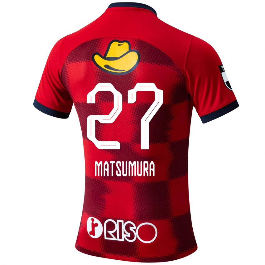 Hombre Camiseta Yuta Matsumura #27 Rojo Azul Blanco 1ª Equipación 2024/25 La Camisa Chile