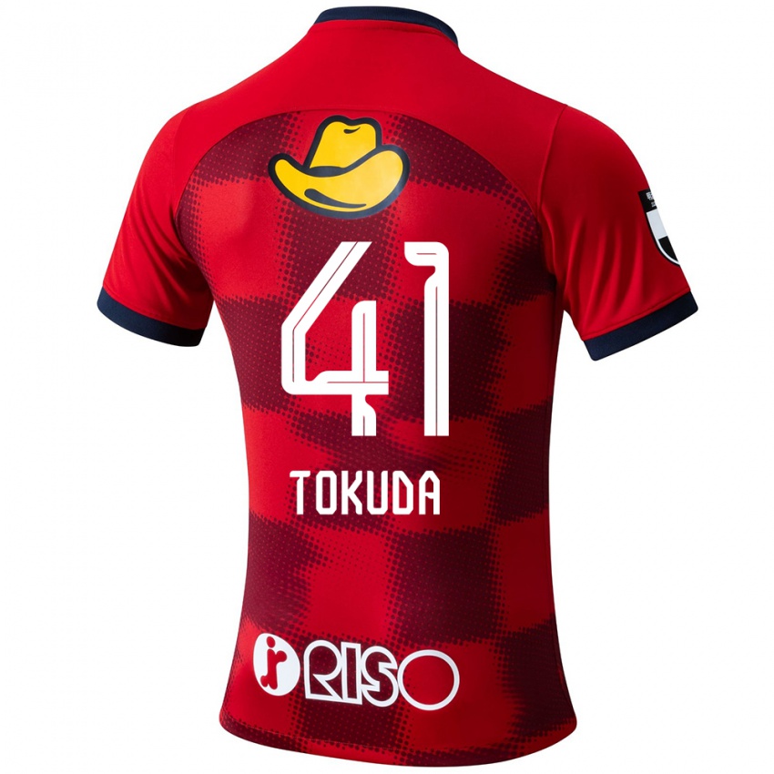 Hombre Camiseta Homare Tokuda #41 Rojo Azul Blanco 1ª Equipación 2024/25 La Camisa Chile