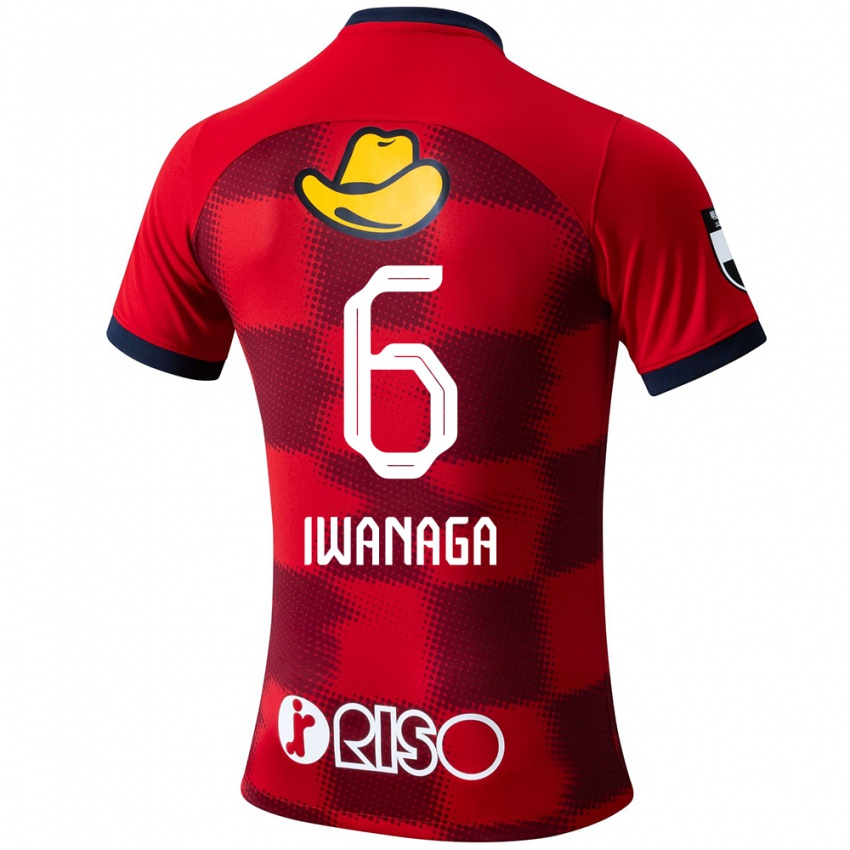 Hombre Camiseta Yoshiki Iwanaga #6 Rojo Azul Blanco 1ª Equipación 2024/25 La Camisa Chile