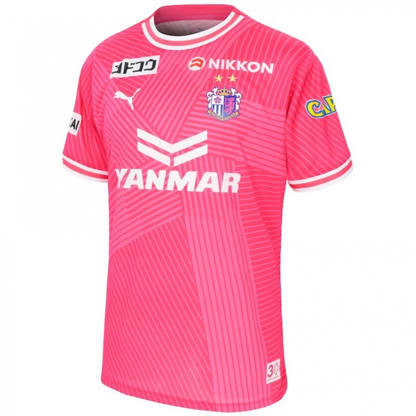 Hombre Camiseta Shunta Tanaka #10 Rosa Blanco 1ª Equipación 2024/25 La Camisa Chile