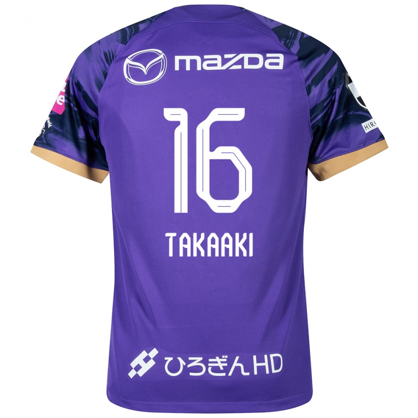 Hombre Camiseta Takaaki Shichi #16 Púrpura Blanco 1ª Equipación 2024/25 La Camisa Chile