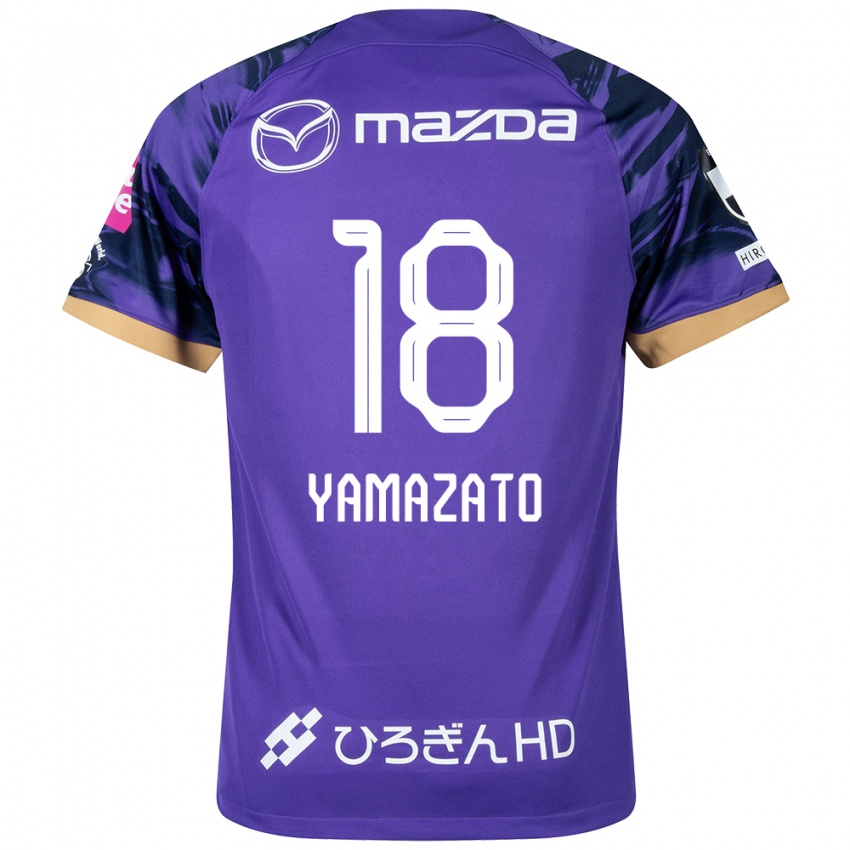 Hombre Camiseta Kenshin Yamazato #18 Púrpura Blanco 1ª Equipación 2024/25 La Camisa Chile