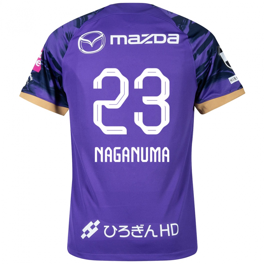 Hombre Camiseta Seimei Naganuma #23 Púrpura Blanco 1ª Equipación 2024/25 La Camisa Chile