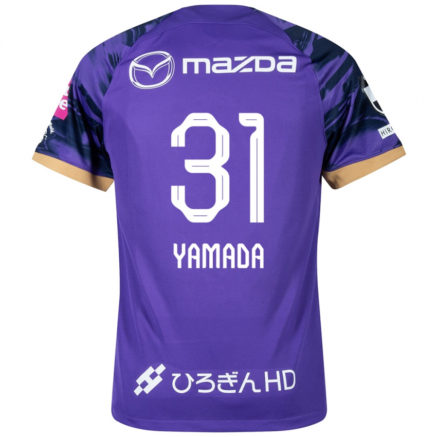 Hombre Camiseta Manato Yamada #31 Púrpura Blanco 1ª Equipación 2024/25 La Camisa Chile