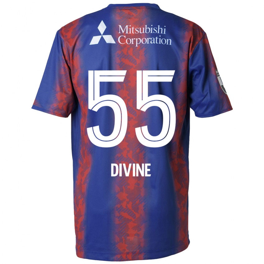 Hombre Camiseta Divine Chinedu Otani #55 Azul Rojo 1ª Equipación 2024/25 La Camisa Chile