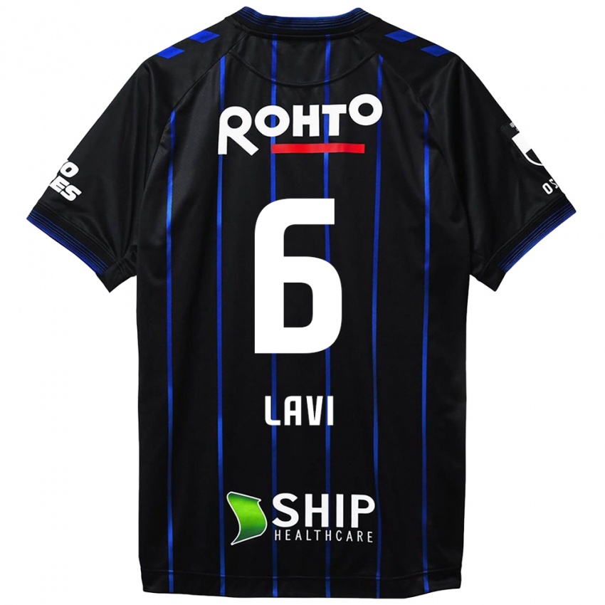 Hombre Camiseta Neta Lavi #6 Azul Negro 1ª Equipación 2024/25 La Camisa Chile