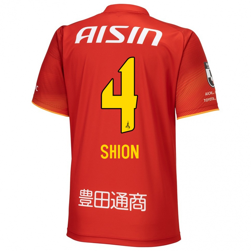 Hombre Camiseta Shion Inoue #4 Rojo Blanco Amarillo 1ª Equipación 2024/25 La Camisa Chile