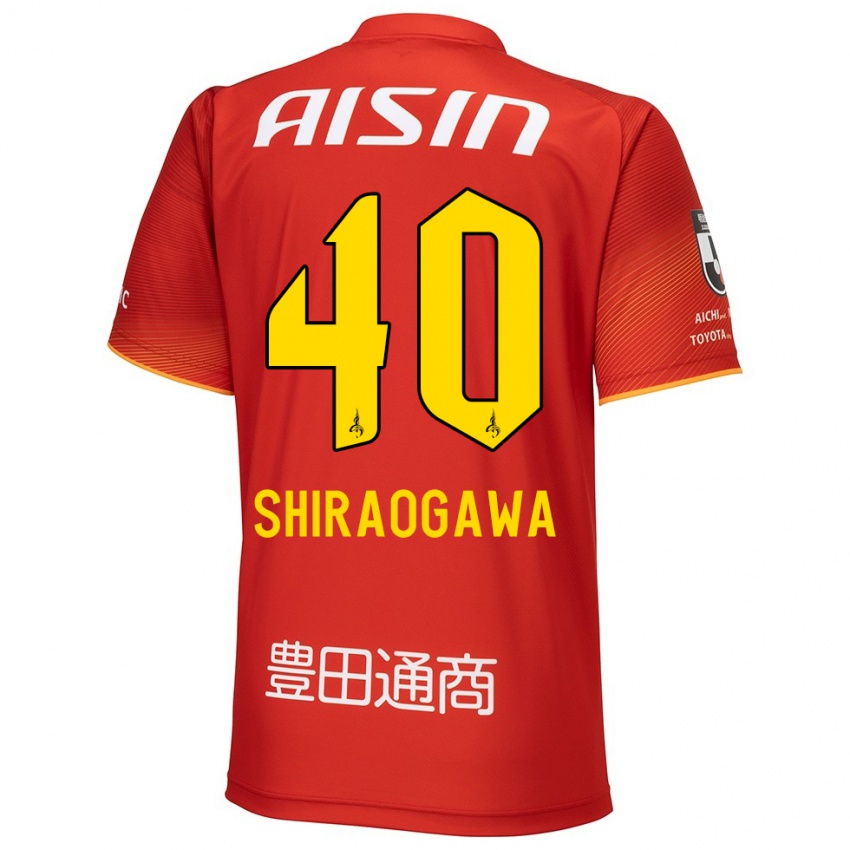 Hombre Camiseta Rekuto Shiraogawa #40 Rojo Blanco Amarillo 1ª Equipación 2024/25 La Camisa Chile