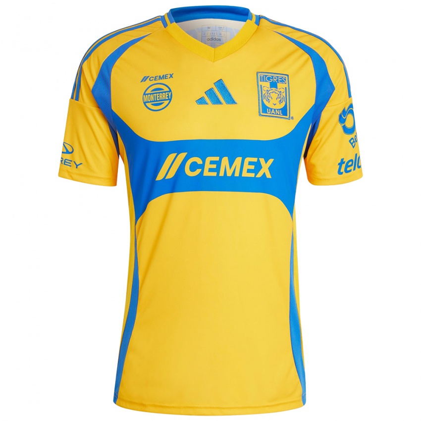 Hombre Camiseta Jorge Zapata #209 Oro Amarillo 1ª Equipación 2024/25 La Camisa Chile