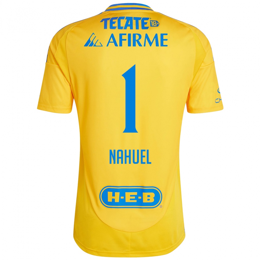 Hombre Camiseta Nahuel Guzman #1 Oro Amarillo 1ª Equipación 2024/25 La Camisa Chile