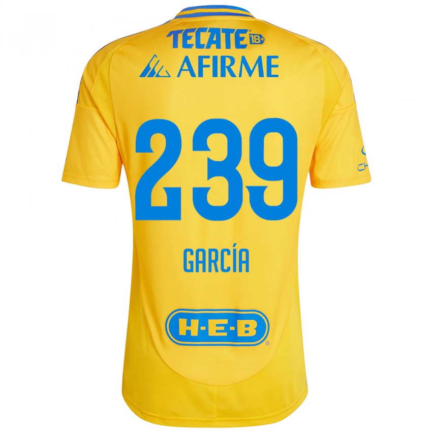 Hombre Camiseta Diego García #239 Oro Amarillo 1ª Equipación 2024/25 La Camisa Chile