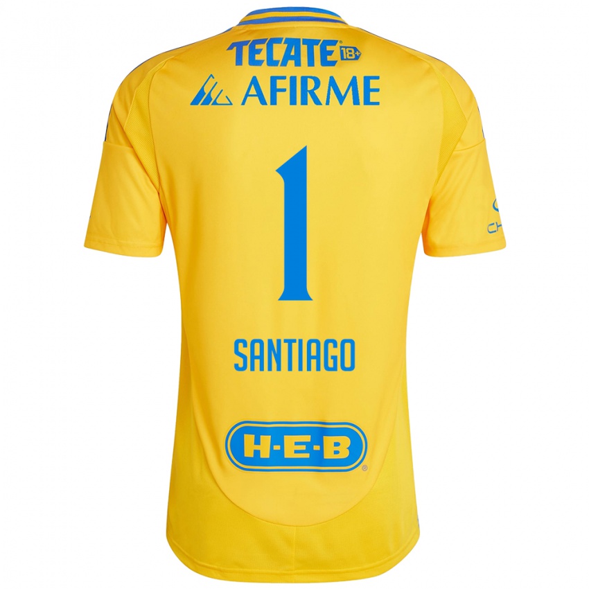 Hombre Camiseta Cecilia Santiago #1 Oro Amarillo 1ª Equipación 2024/25 La Camisa Chile