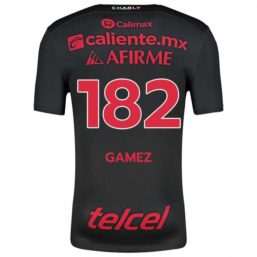 Hombre Camiseta Mark Gamez #182 Negro Rojo 1ª Equipación 2024/25 La Camisa Chile