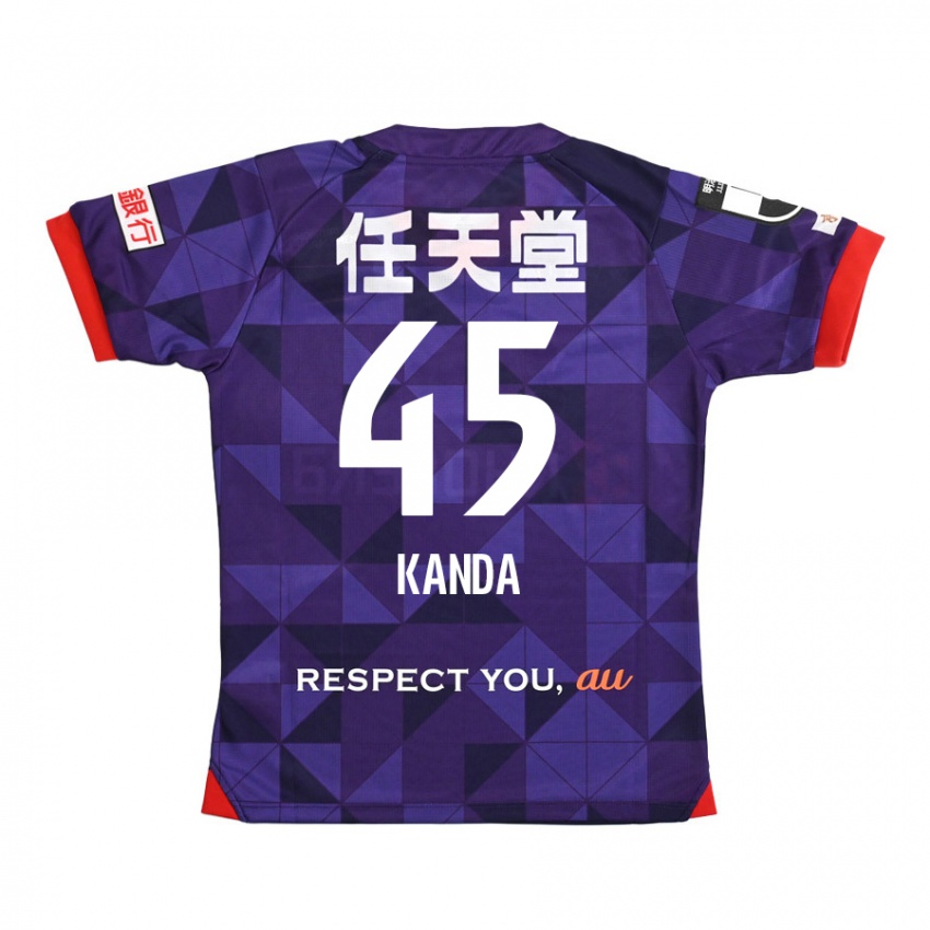 Hombre Camiseta Kotaro Kanda #45 Púrpura Blanco 1ª Equipación 2024/25 La Camisa Chile