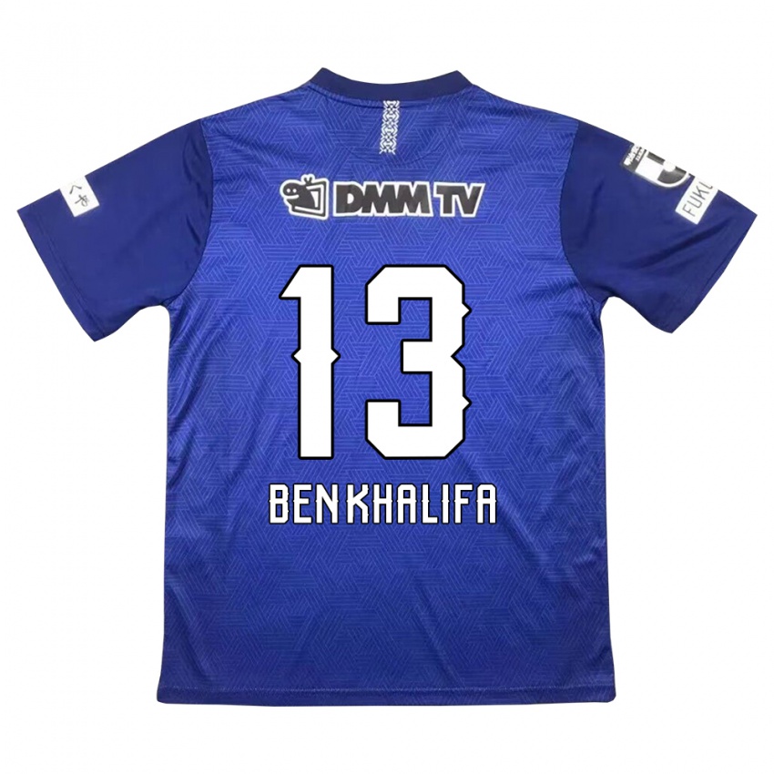 Hombre Camiseta Nassim Ben Khalifa #13 Azul Oscuro 1ª Equipación 2024/25 La Camisa Chile