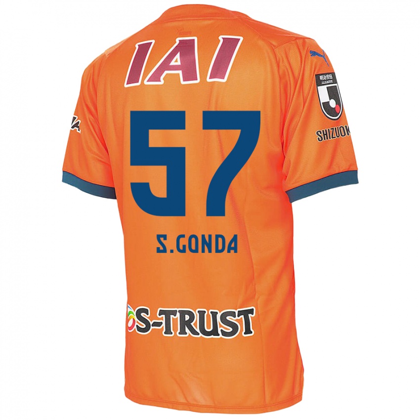 Hombre Camiseta Shuichi Gonda #57 Naranja Azul 1ª Equipación 2024/25 La Camisa Chile