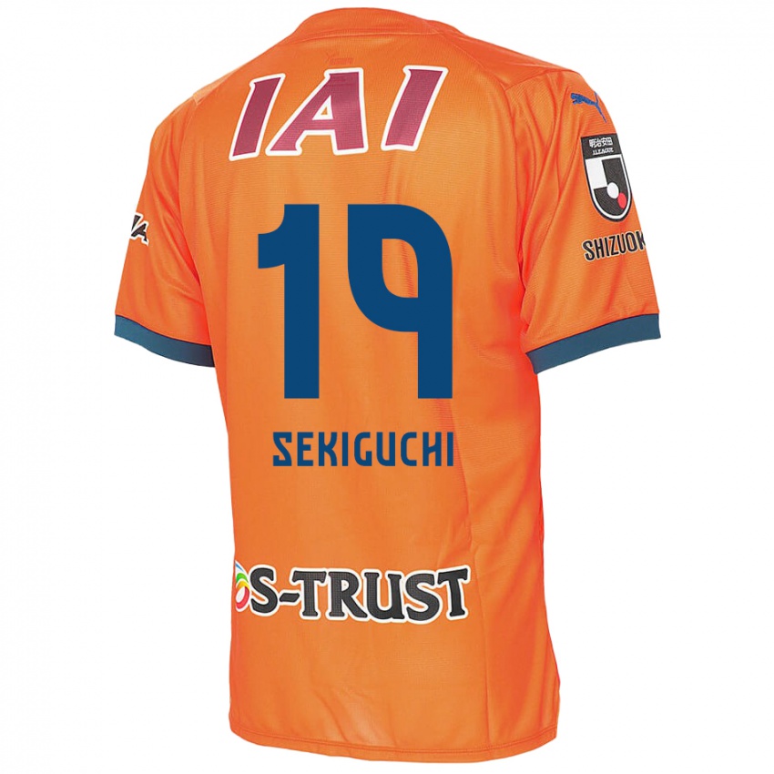 Hombre Camiseta Kota Sekiguchi #19 Naranja Azul 1ª Equipación 2024/25 La Camisa Chile