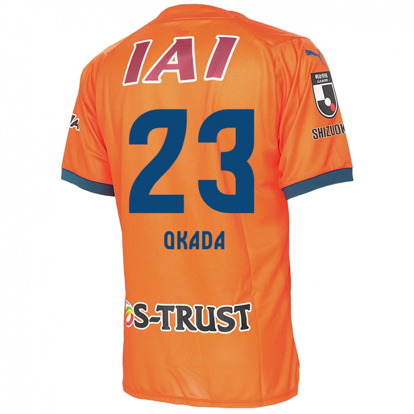 Hombre Camiseta Shu Okada #23 Naranja Azul 1ª Equipación 2024/25 La Camisa Chile