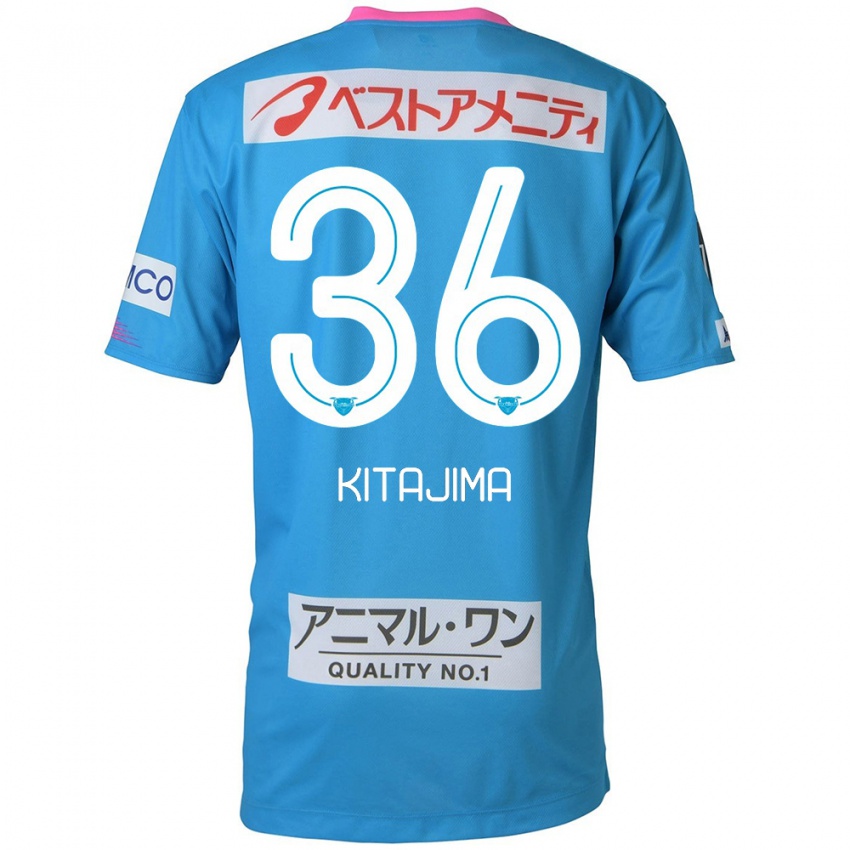 Hombre Camiseta Fumiya Kitajima #36 Azul Rosado 1ª Equipación 2024/25 La Camisa Chile