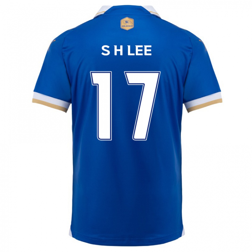 Hombre Camiseta Hyun-Seo Lee #17 Azul Blanco 1ª Equipación 2024/25 La Camisa Chile