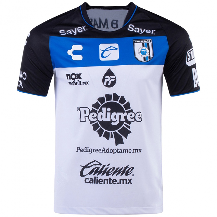 Hombre Camiseta Leonardo Vargas #0 Azul Negro 1ª Equipación 2024/25 La Camisa Chile