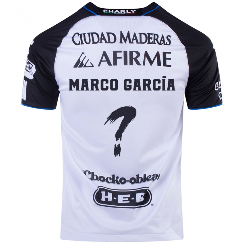 Hombre Camiseta Marco Garcia #0 Azul Negro 1ª Equipación 2024/25 La Camisa Chile