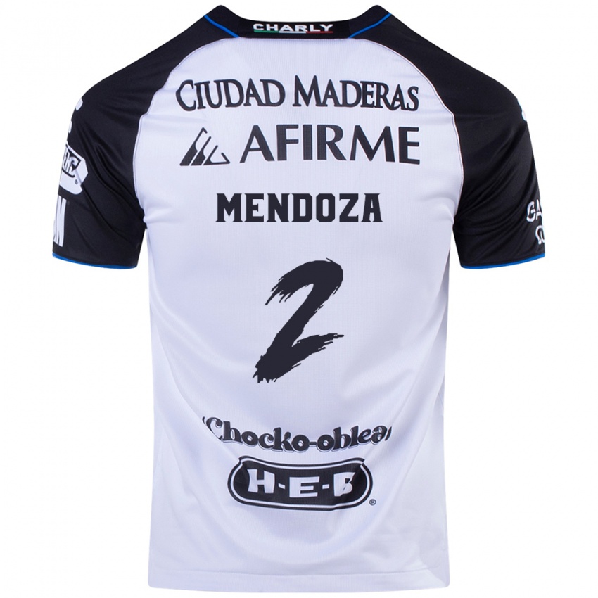 Hombre Camiseta Omar Mendoza #2 Azul Negro 1ª Equipación 2024/25 La Camisa Chile