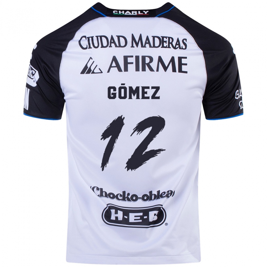 Hombre Camiseta Jaime Gómez #12 Azul Negro 1ª Equipación 2024/25 La Camisa Chile