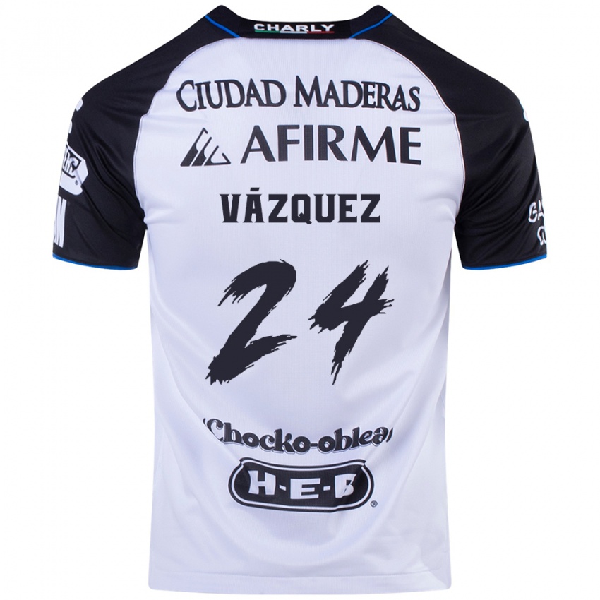 Hombre Camiseta Brayton Vázquez #24 Azul Negro 1ª Equipación 2024/25 La Camisa Chile