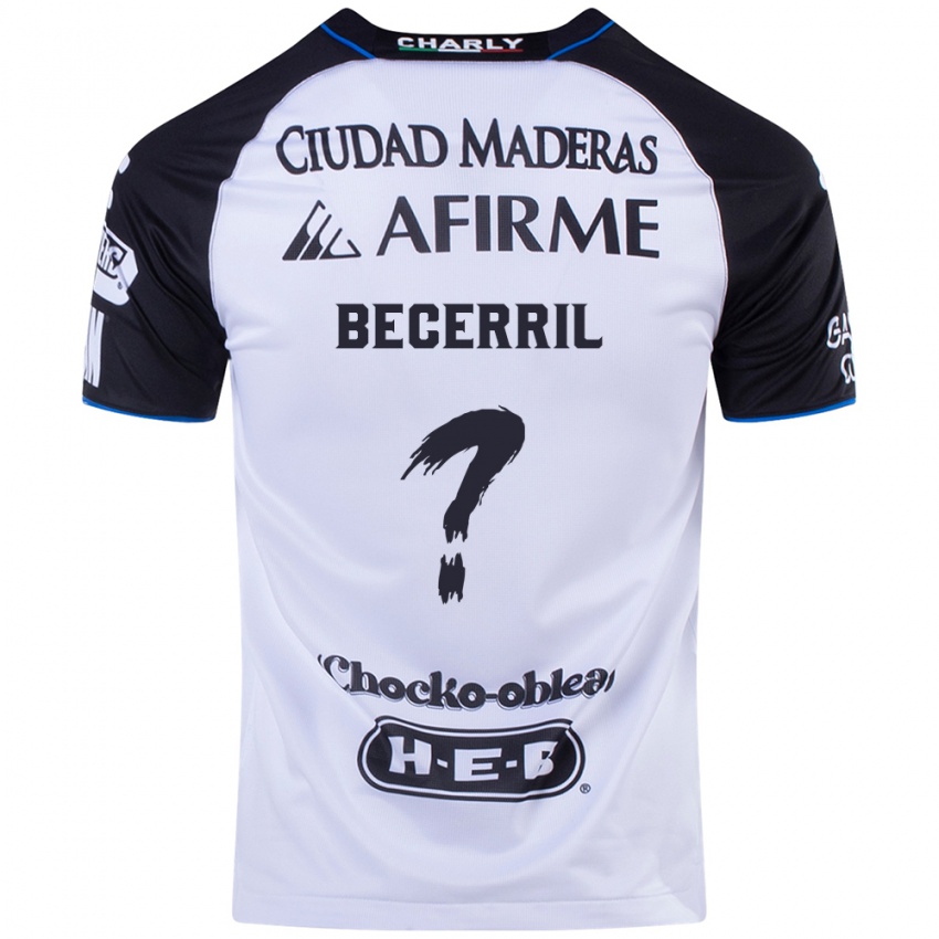 Hombre Camiseta Abner Becerril #0 Azul Negro 1ª Equipación 2024/25 La Camisa Chile