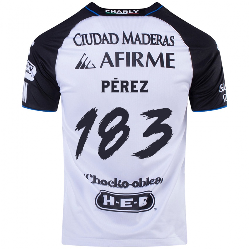 Hombre Camiseta Aldahir Pérez #183 Azul Negro 1ª Equipación 2024/25 La Camisa Chile