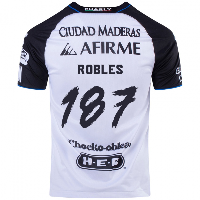 Hombre Camiseta Juan Robles #187 Azul Negro 1ª Equipación 2024/25 La Camisa Chile