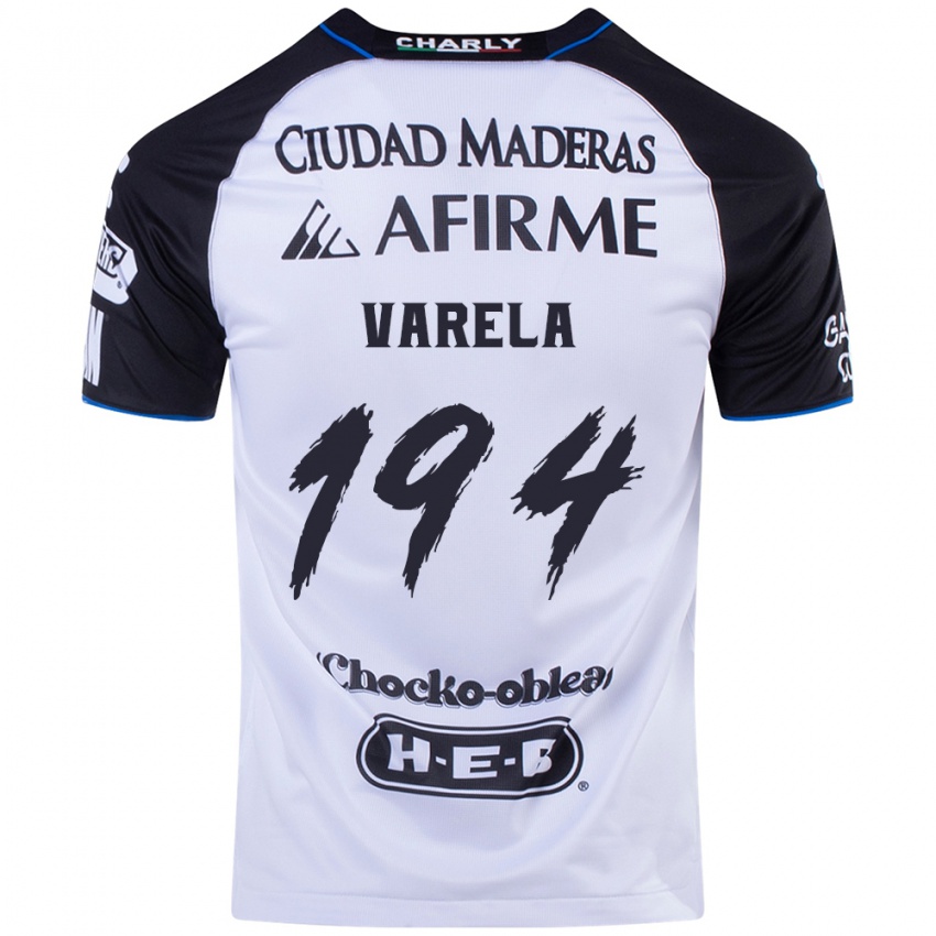 Hombre Camiseta José Varela #194 Azul Negro 1ª Equipación 2024/25 La Camisa Chile