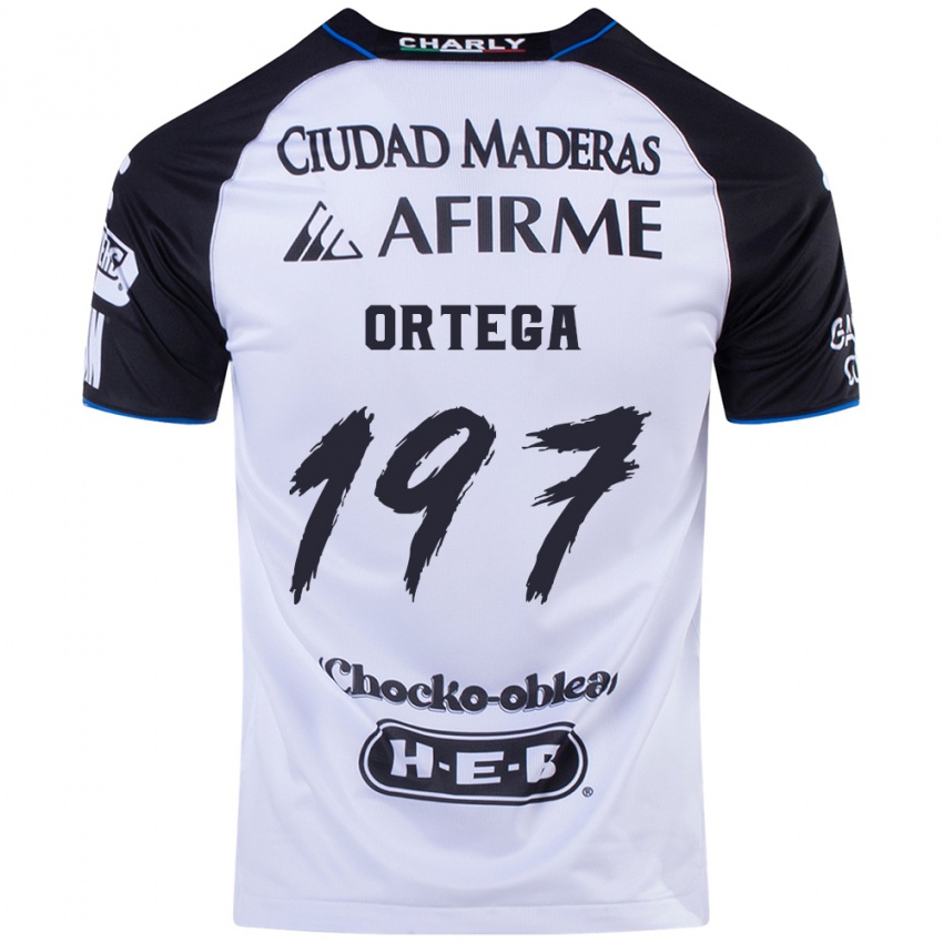 Hombre Camiseta Javier Ortega #197 Azul Negro 1ª Equipación 2024/25 La Camisa Chile