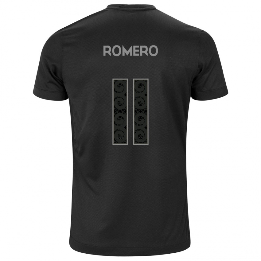 Hombre Camiseta Angel Romero #11 Negro 2ª Equipación 2024/25 La Camisa Chile