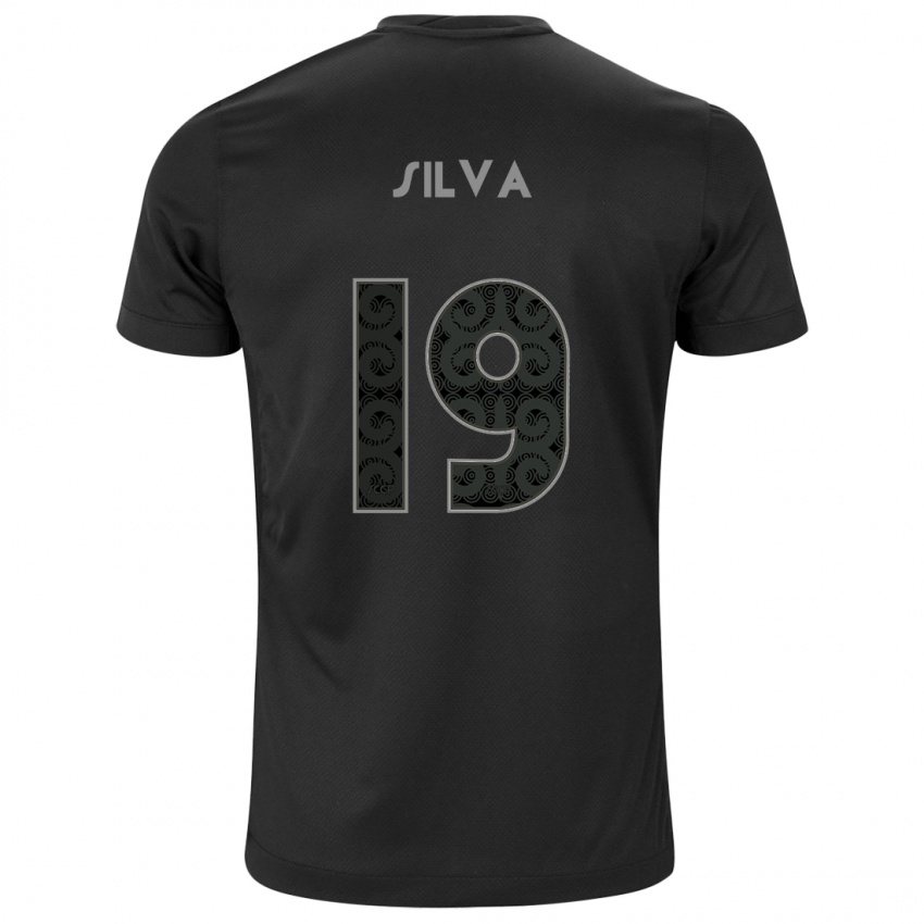 Hombre Camiseta Gustavo Silva #19 Negro 2ª Equipación 2024/25 La Camisa Chile