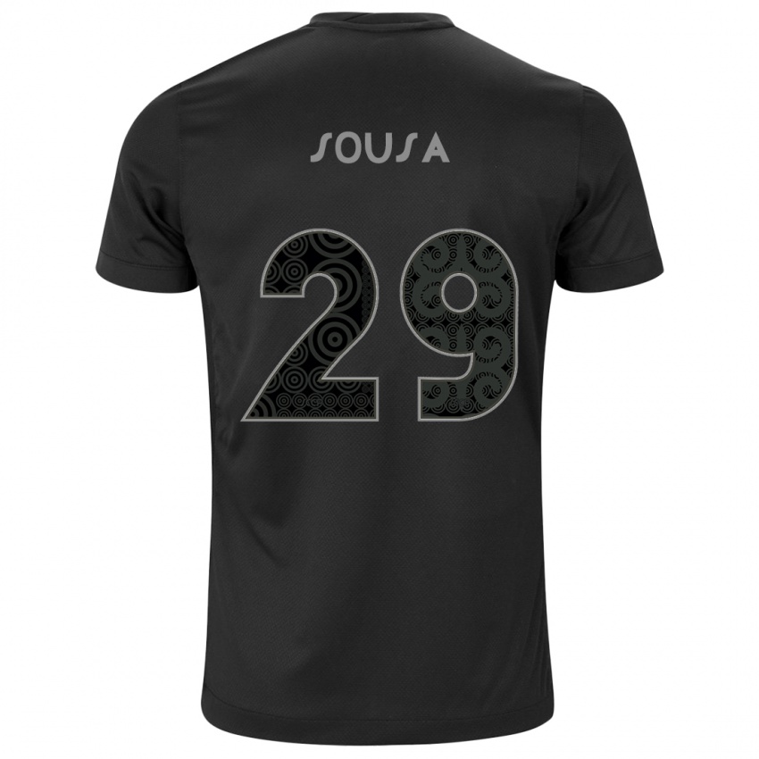 Hombre Camiseta Arthur Sousa #29 Negro 2ª Equipación 2024/25 La Camisa Chile