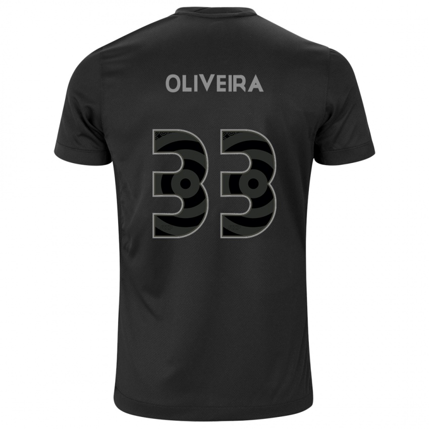 Hombre Camiseta Ruan Oliveira #33 Negro 2ª Equipación 2024/25 La Camisa Chile