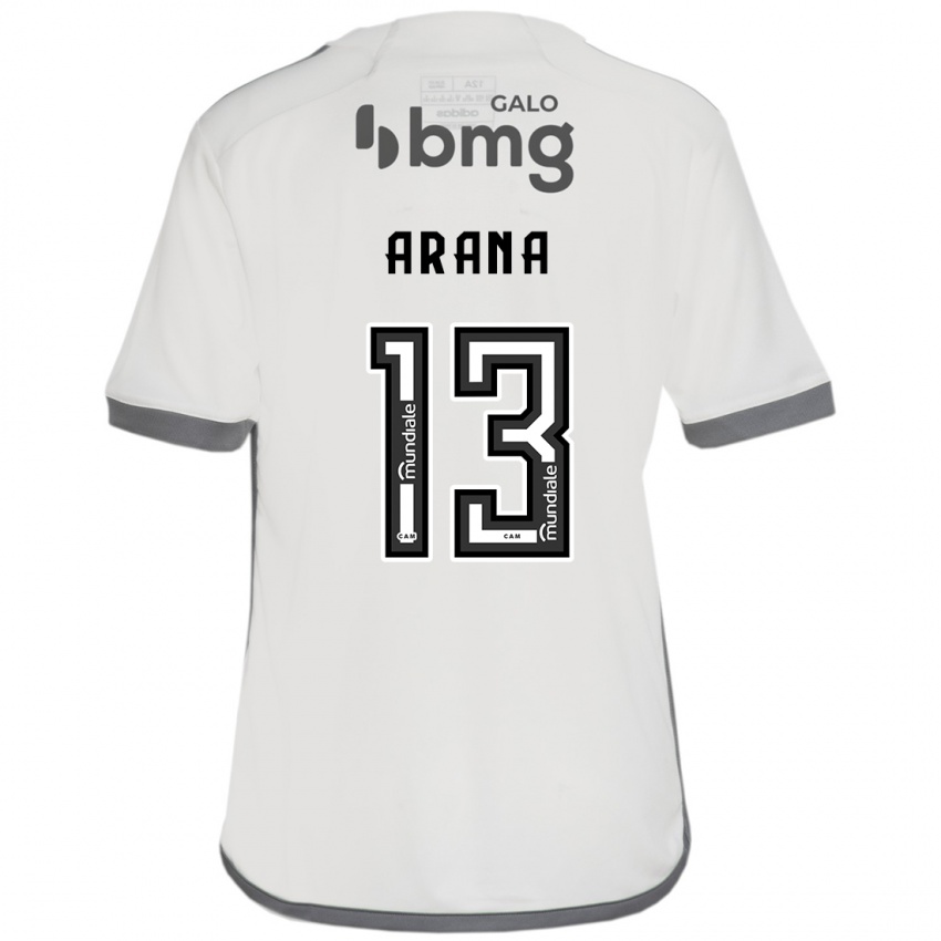 Hombre Camiseta Guilherme Arana #13 Blanquecino 2ª Equipación 2024/25 La Camisa Chile