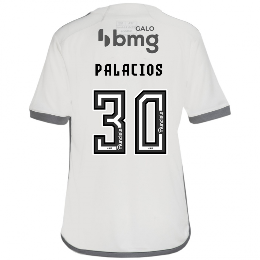 Hombre Camiseta Brahian Palacios #30 Blanquecino 2ª Equipación 2024/25 La Camisa Chile