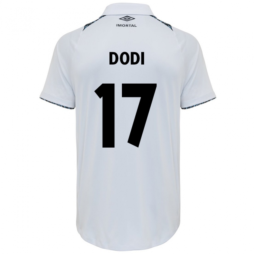 Hombre Camiseta Dodi #17 Blanco Azul 2ª Equipación 2024/25 La Camisa Chile