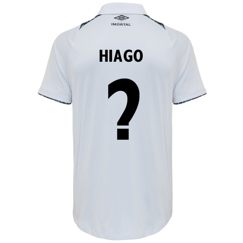 Hombre Camiseta Hiago #0 Blanco Azul 2ª Equipación 2024/25 La Camisa Chile