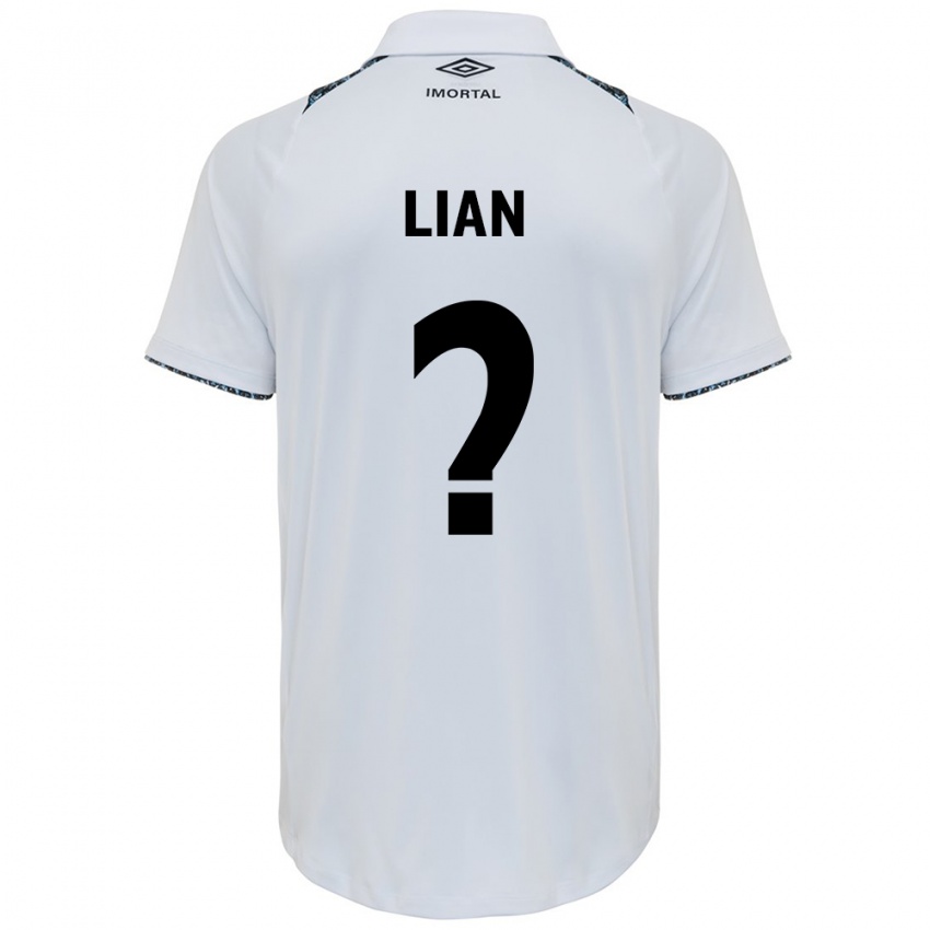 Hombre Camiseta Lian #0 Blanco Azul 2ª Equipación 2024/25 La Camisa Chile