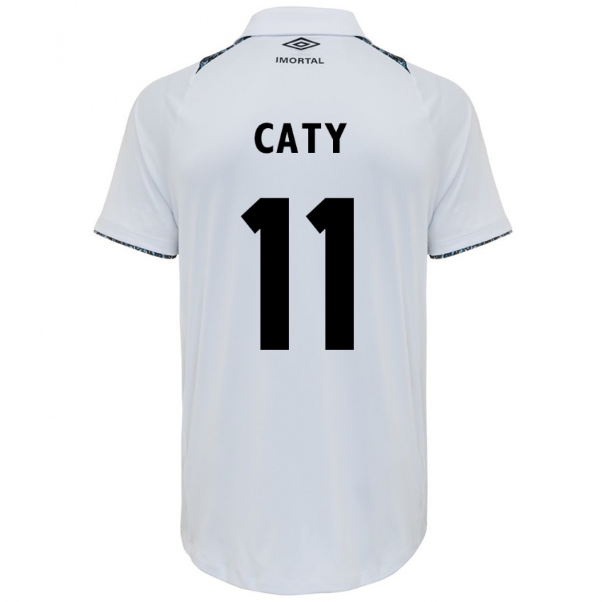 Hombre Camiseta Caty #11 Blanco Azul 2ª Equipación 2024/25 La Camisa Chile