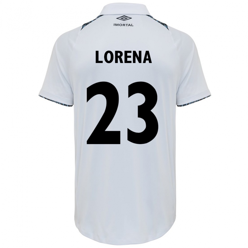 Hombre Camiseta Lorena #23 Blanco Azul 2ª Equipación 2024/25 La Camisa Chile