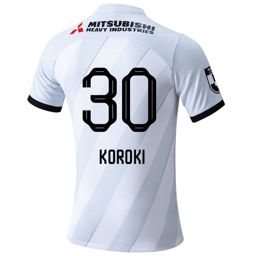 Hombre Camiseta Shinzo Koroki #30 Gris Blanco 2ª Equipación 2024/25 La Camisa Chile