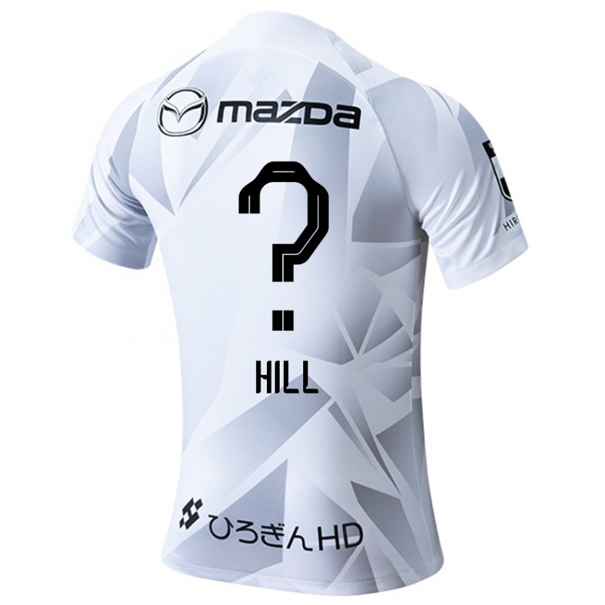 Hombre Camiseta Cailen Hill #0 Blanco Gris Negro 2ª Equipación 2024/25 La Camisa Chile